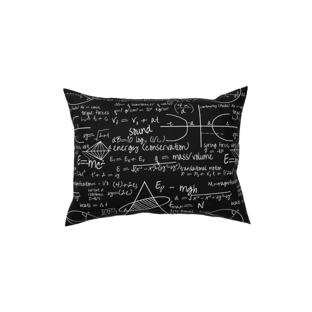 Common Equations Pillow, Woven, Black, 12x16, Single Sided, Black, Black