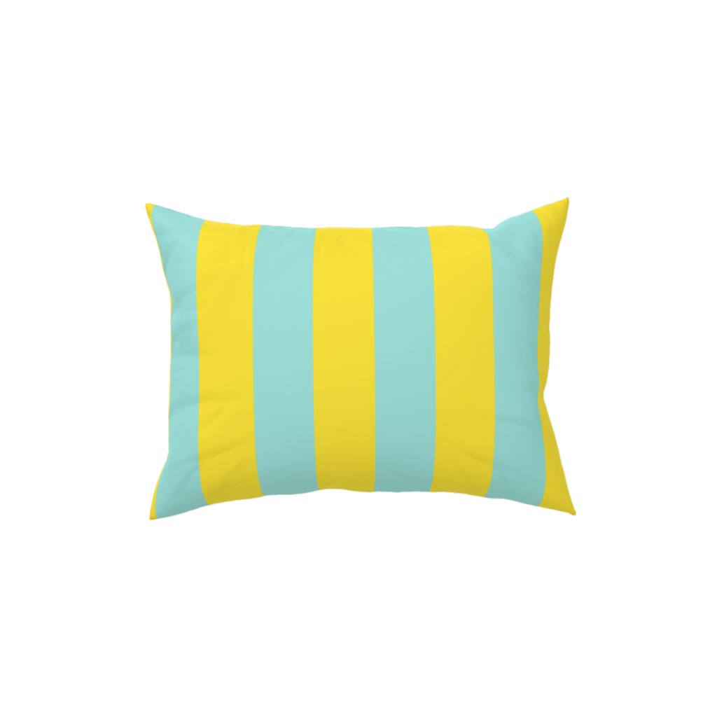 Vertical Stripes Pillow, Woven, Black, 12x16, Single Sided, Blue