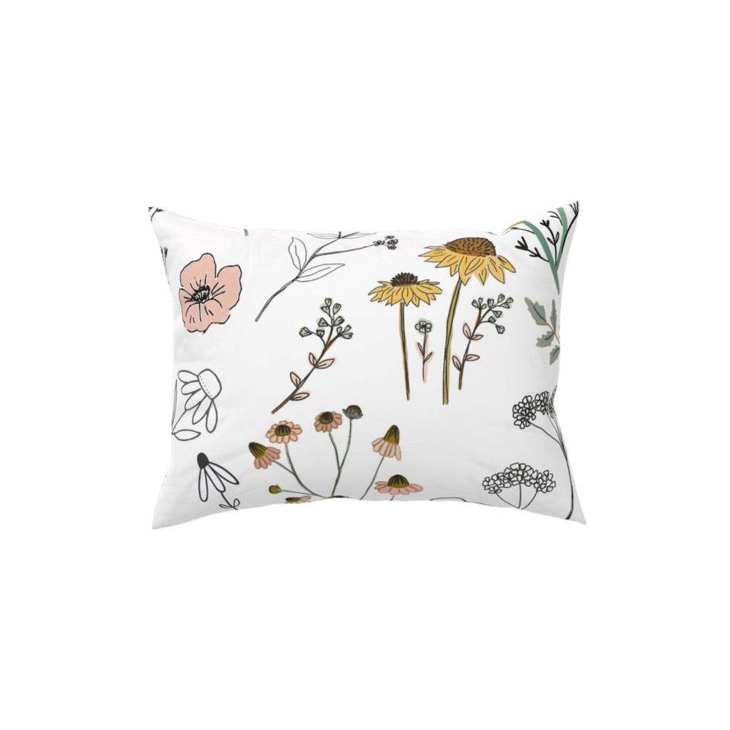 Bee Nice To Me - Multi on White Pillow, Woven, Black, 12x16, Single Sided, Yellow, Classic Yellow