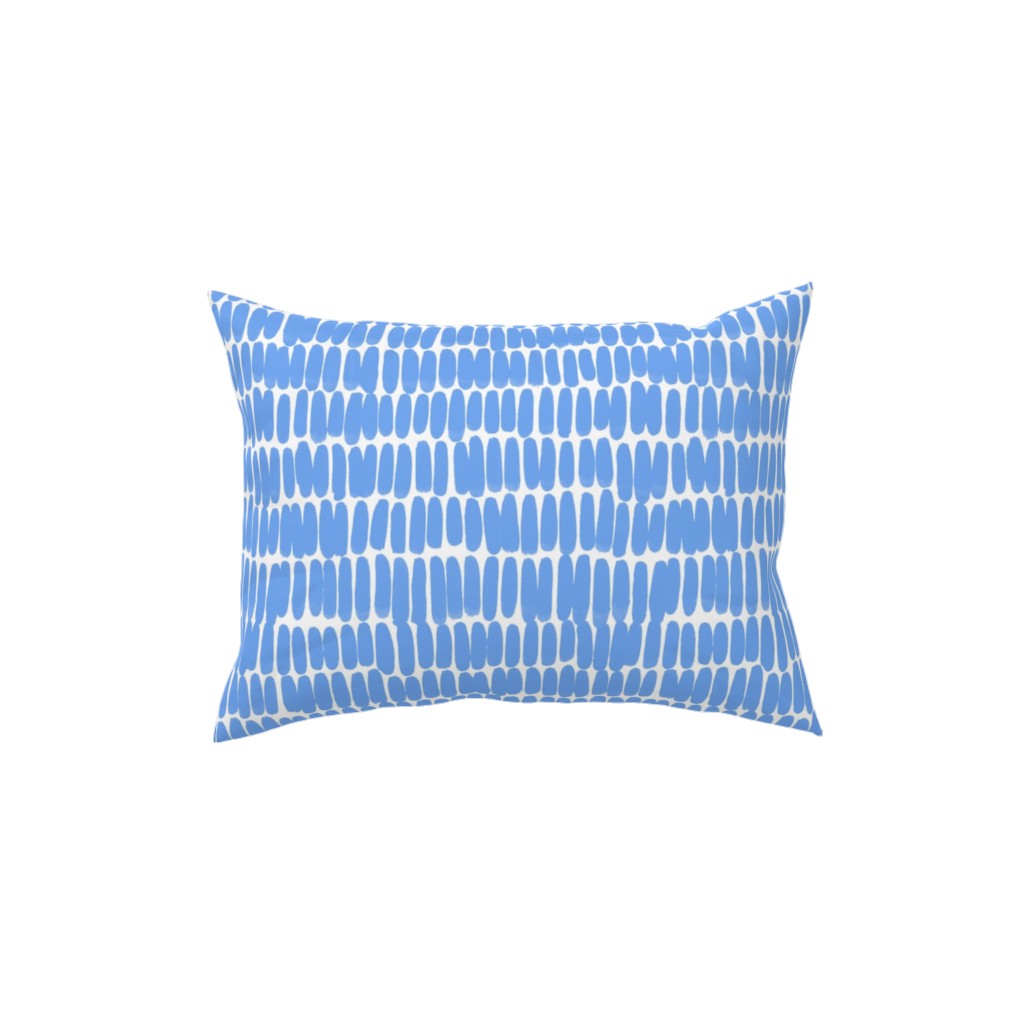 Hatches Pillow, Woven, Black, 12x16, Single Sided, Blue