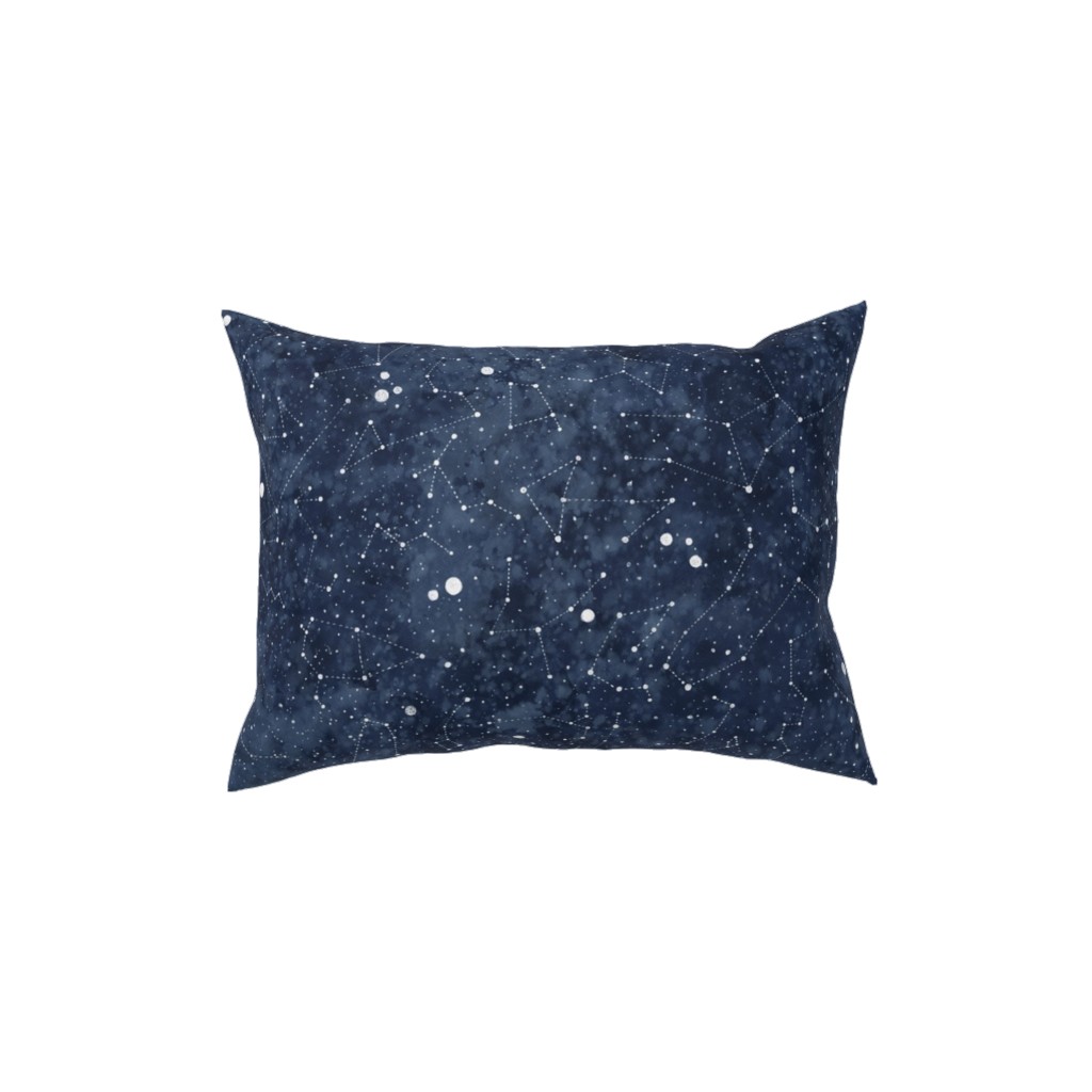 Star Constellations - Blue Pillow, Woven, Black, 12x16, Single Sided, Blue