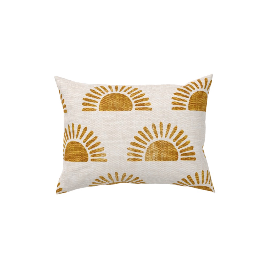Sunshine - Golden Pillow, Woven, Beige, 12x16, Single Sided, Yellow, Classic Yellow