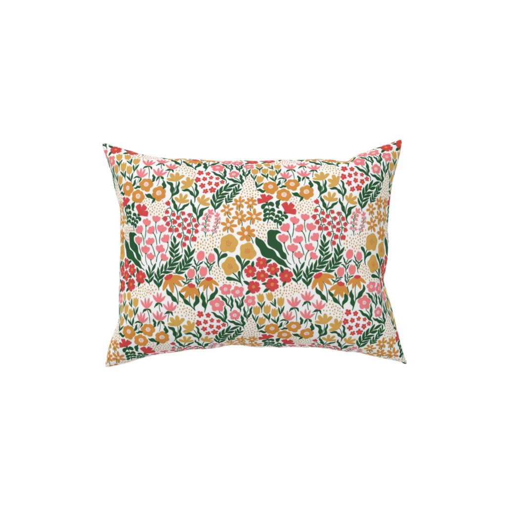 Wild Meadow - Light Pillow, Woven, Beige, 12x16, Single Sided, Multicolor