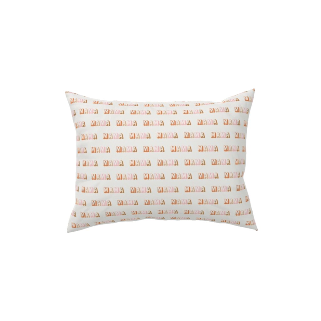 Mama Typography - Neutral Pillow, Woven, Beige, 12x16, Single Sided, Beige, Pearl