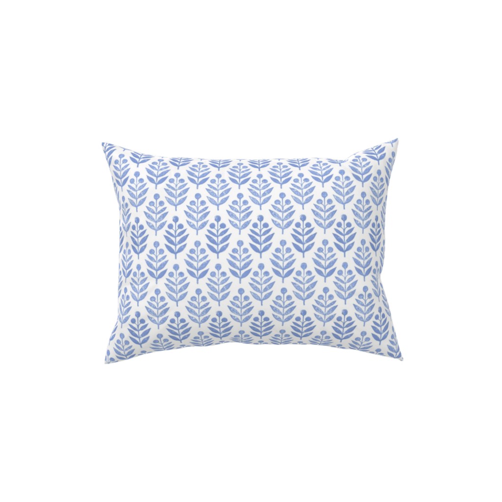 Lotti Quiet Pillow, Woven, Beige, 12x16, Single Sided, Blue, Light Blue