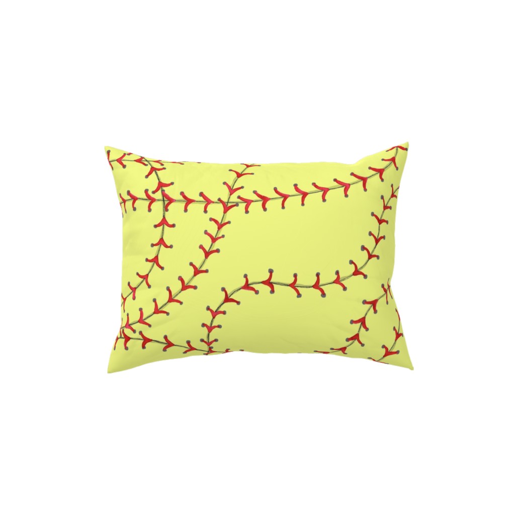 Ball Pillow, Woven, Beige, 12x16, Single Sided, Yellow