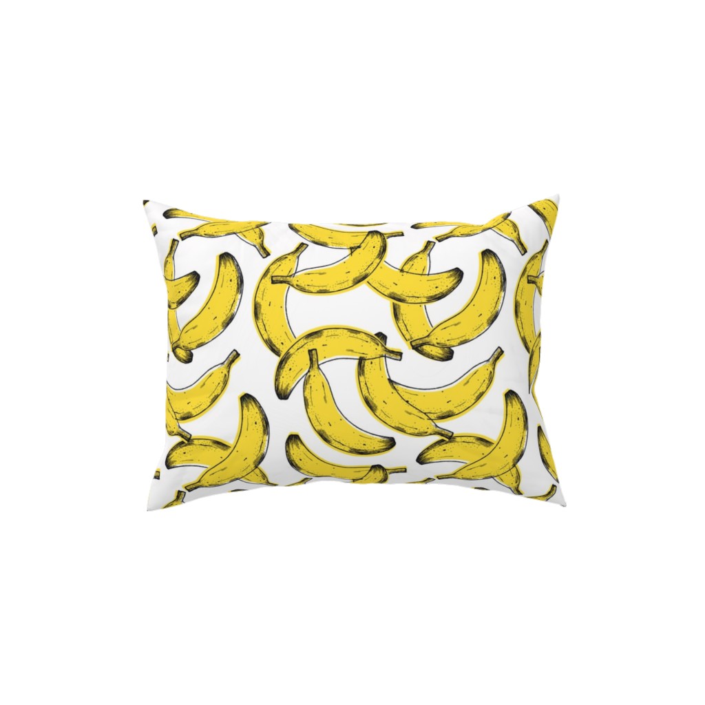 Banana Pillow, Woven, Beige, 12x16, Single Sided, Yellow, Classic Yellow