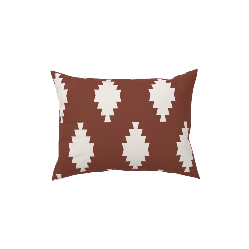 Taos Tile - Marsala Pillow, Woven, Beige, 12x16, Single Sided, Brown, Brown