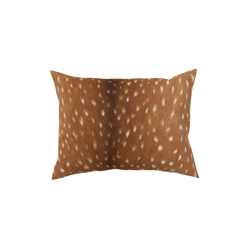 Bright Deer Hide- Brown Pillow, Woven, Beige, 12x16, Single Sided, Brown