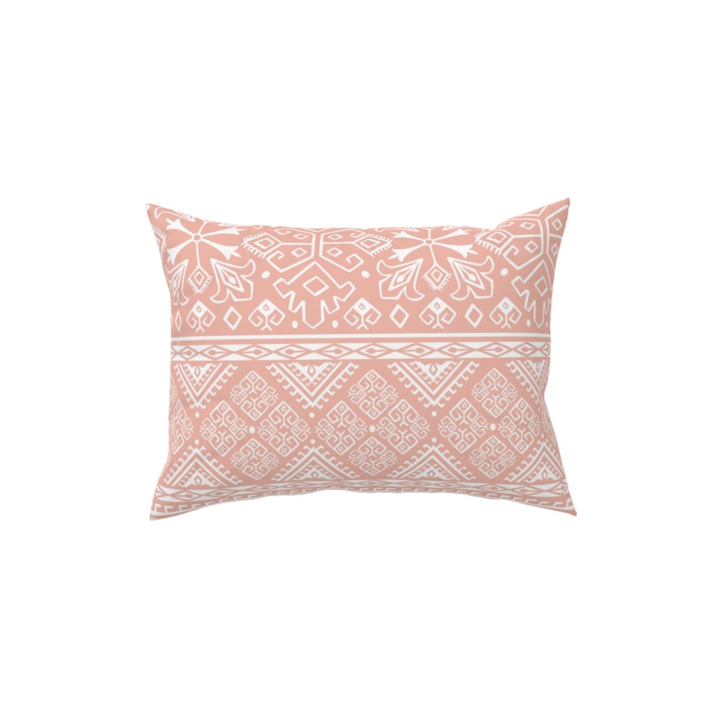 Grand Bazaar - Blush Pink Pillow, Woven, Beige, 12x16, Single Sided, Pink