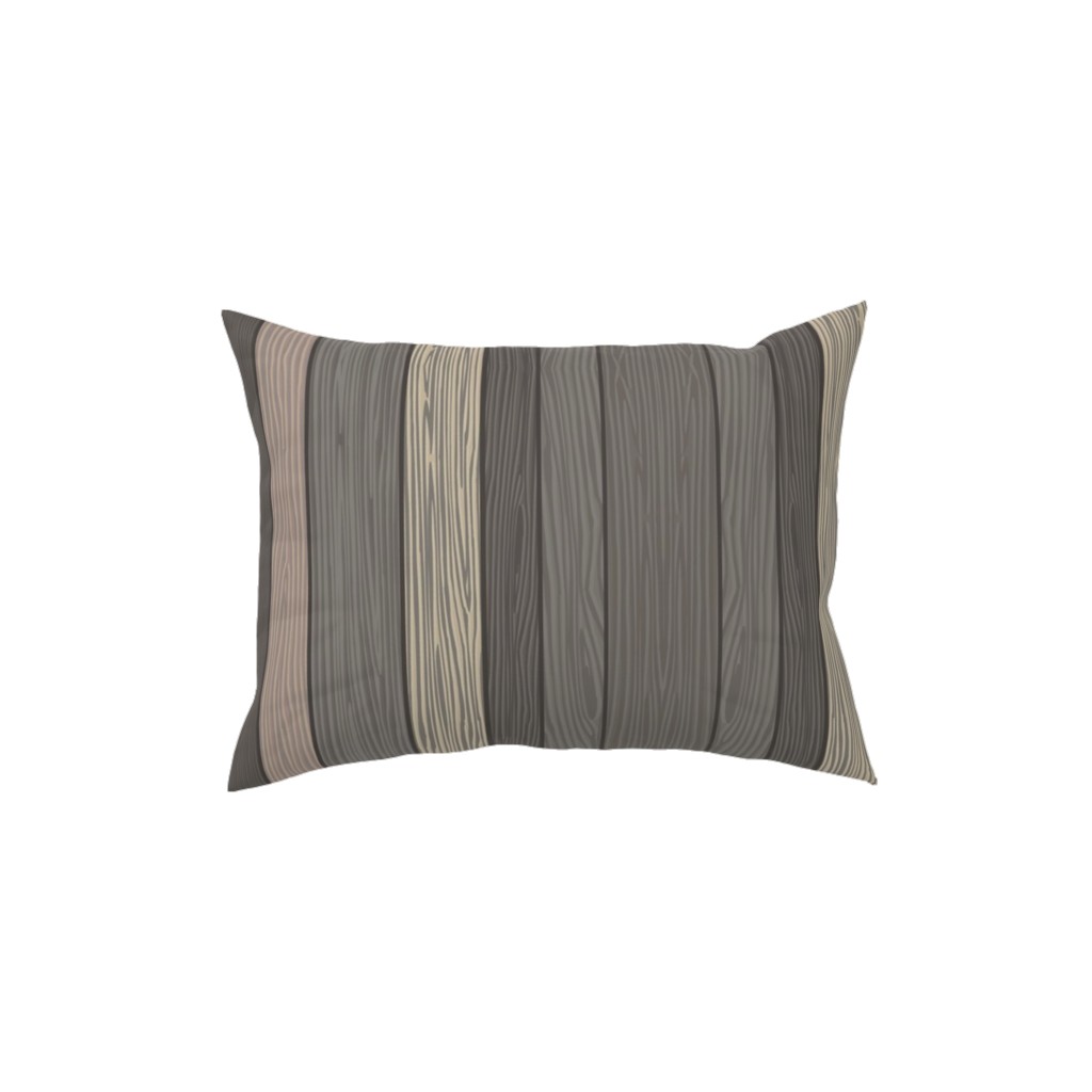 Old Wood Planks Driftwood - Brown Pillow, Woven, Beige, 12x16, Single Sided, Brown