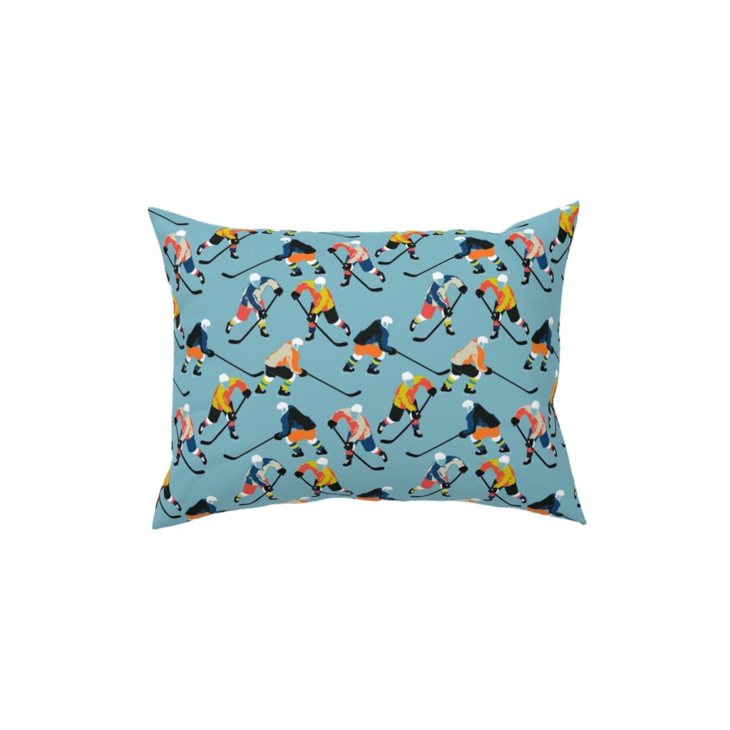 Active Hockey - Multicolor Pillow, Woven, Beige, 12x16, Single Sided, Blue, True Blue