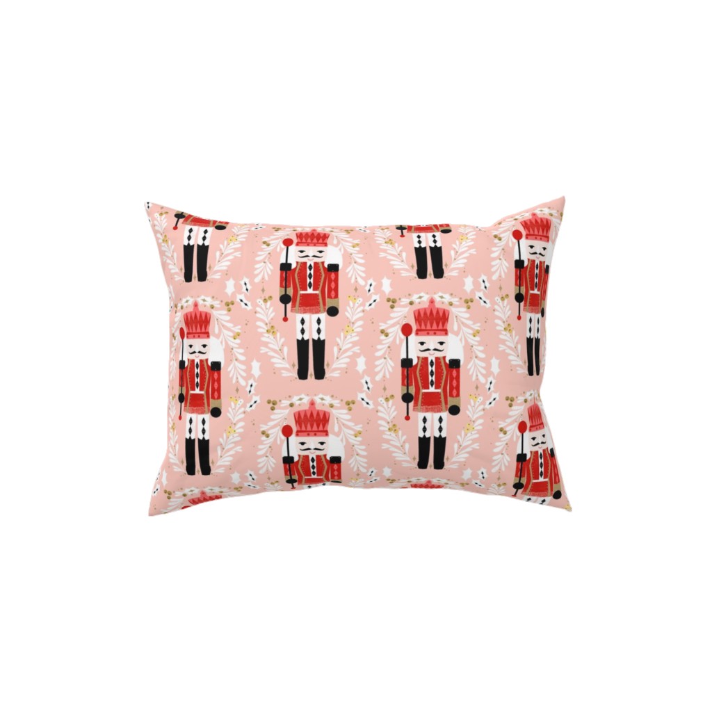 Nutcracker Christmas - Pink Pillow, Woven, Beige, 12x16, Single Sided, Pink, Bright Pink