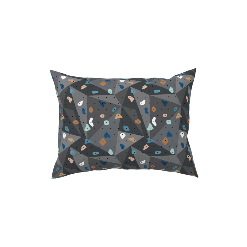 Climbing Lovers Bouldering Pillow, Woven, Beige, 12x16, Single Sided, Gray, Slate