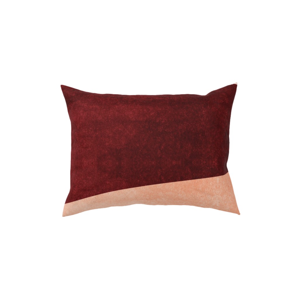 Undulate Horizontal - Warm Pillow, Woven, Beige, 12x16, Single Sided, Pink