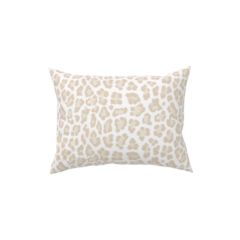 Natural Leopard - Beige Pillow, Woven, Beige, 12x16, Single Sided, Beige, Pearl