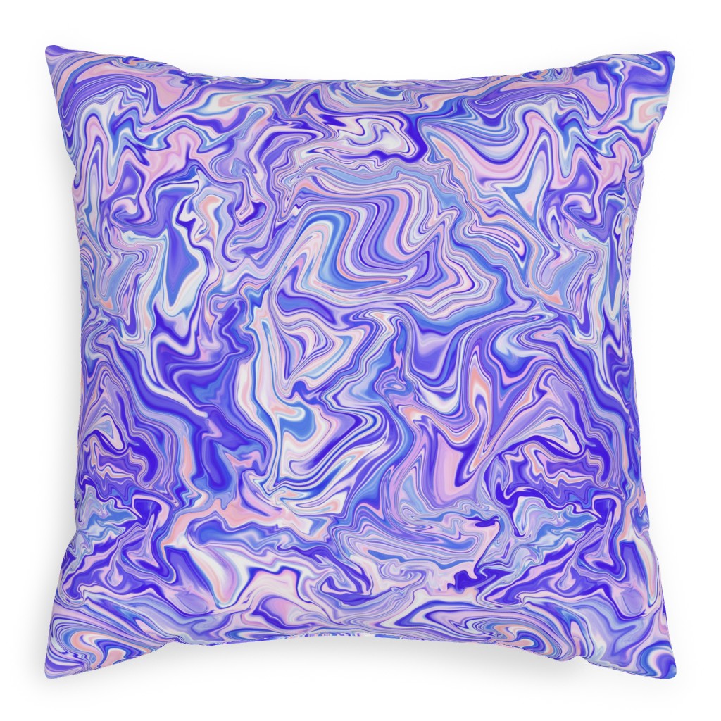 Love Spell Marble - Purple Coral Pink Pillow, Woven, Black, 20x20, Single Sided, Purple, Purple