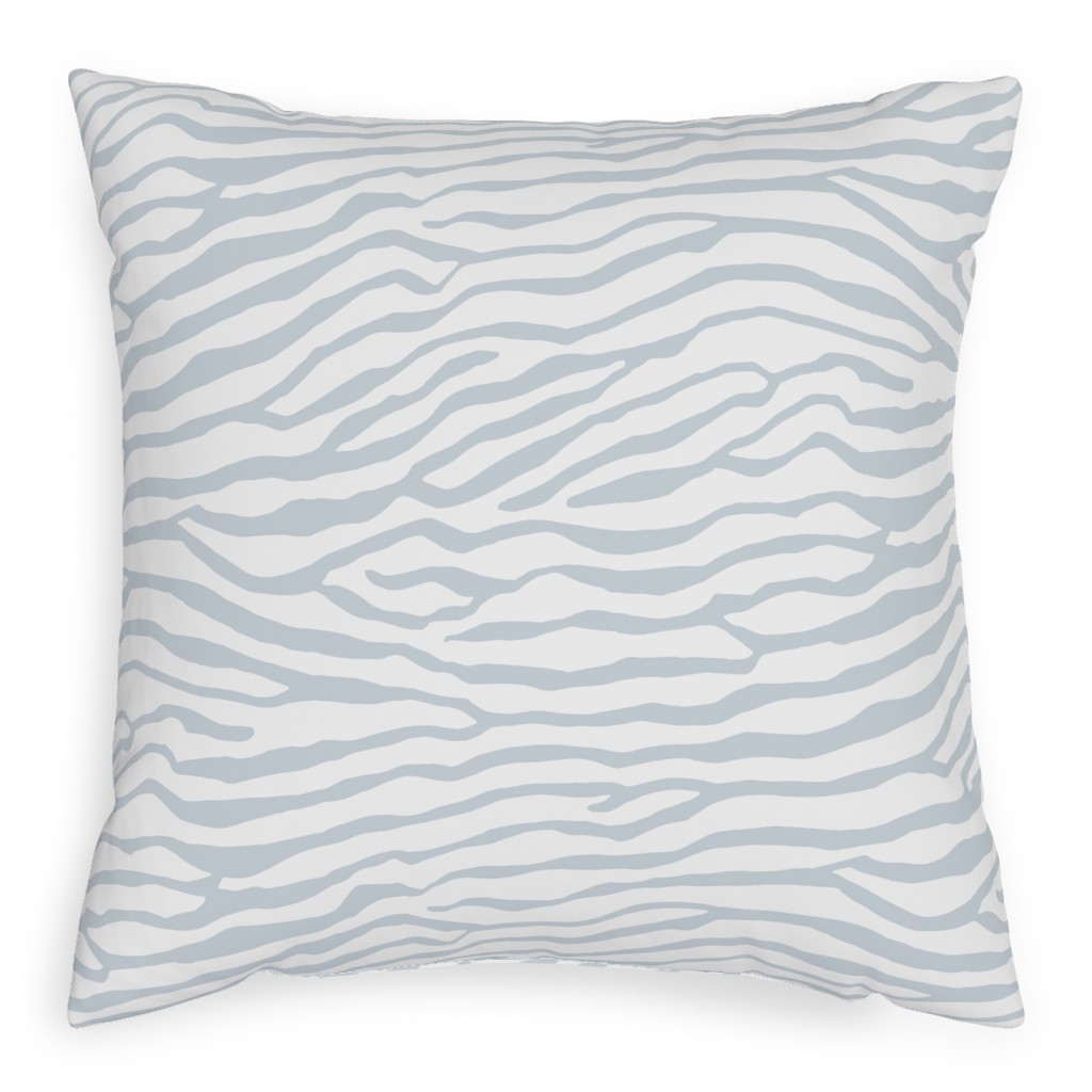 Brackenbury Beach Custom - Blue Pillow, Woven, Black, 20x20, Single Sided, Gray