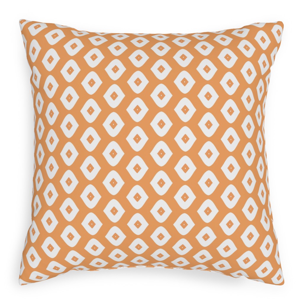 Diamond Girl - Orange Pillow, Woven, Black, 20x20, Single Sided, Orange, Orange