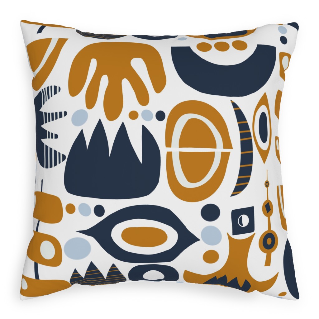 Bold Plant Pillow, Woven, Black, 20x20, Single Sided, Multicolor