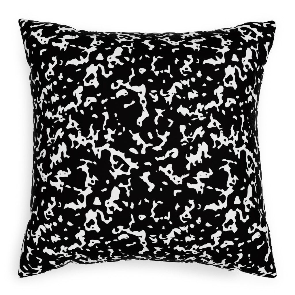 Composition Notebook - Black & White Pillow, Woven, Black, 20x20, Single Sided, Black, Black