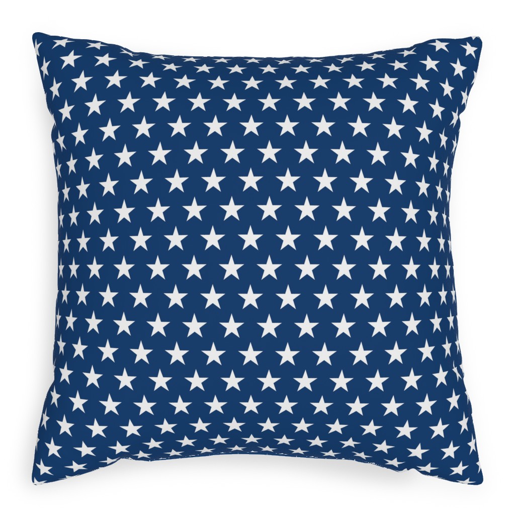 Stars on Blue Pillow, Woven, Black, 20x20, Single Sided, Blue