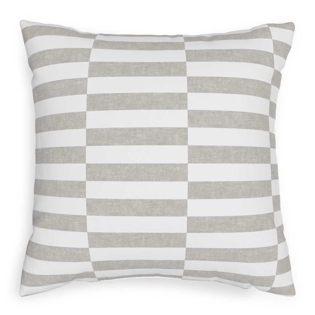Tiles - Rectangles - Stone Pillow, Woven, Black, 20x20, Single Sided, Gray