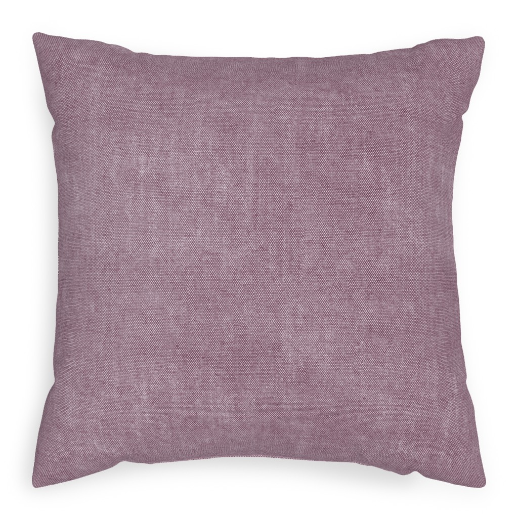 Canvas Texture in Light Lilac Pillow, Woven, Black, 20x20, Single Sided, Purple