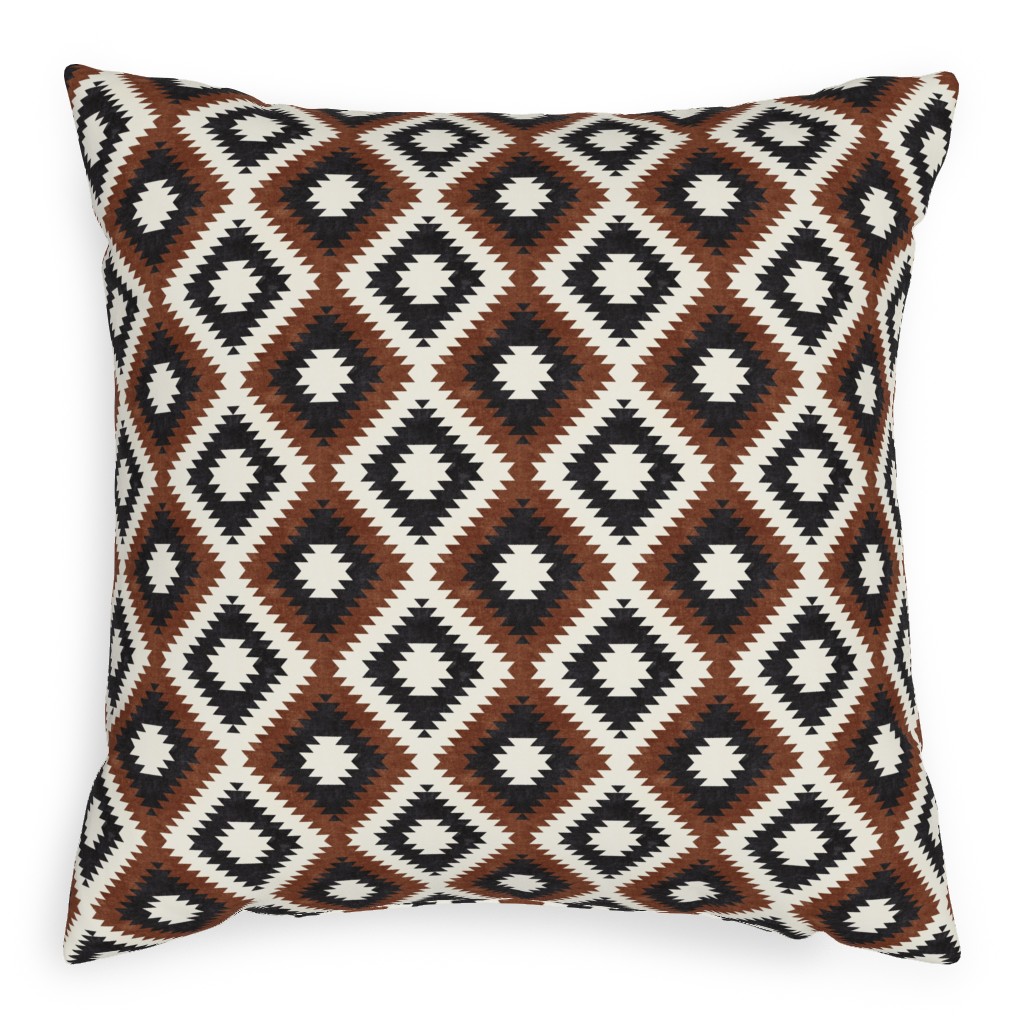Aztec - Neutrals Pillow, Woven, Beige, 20x20, Single Sided, Brown