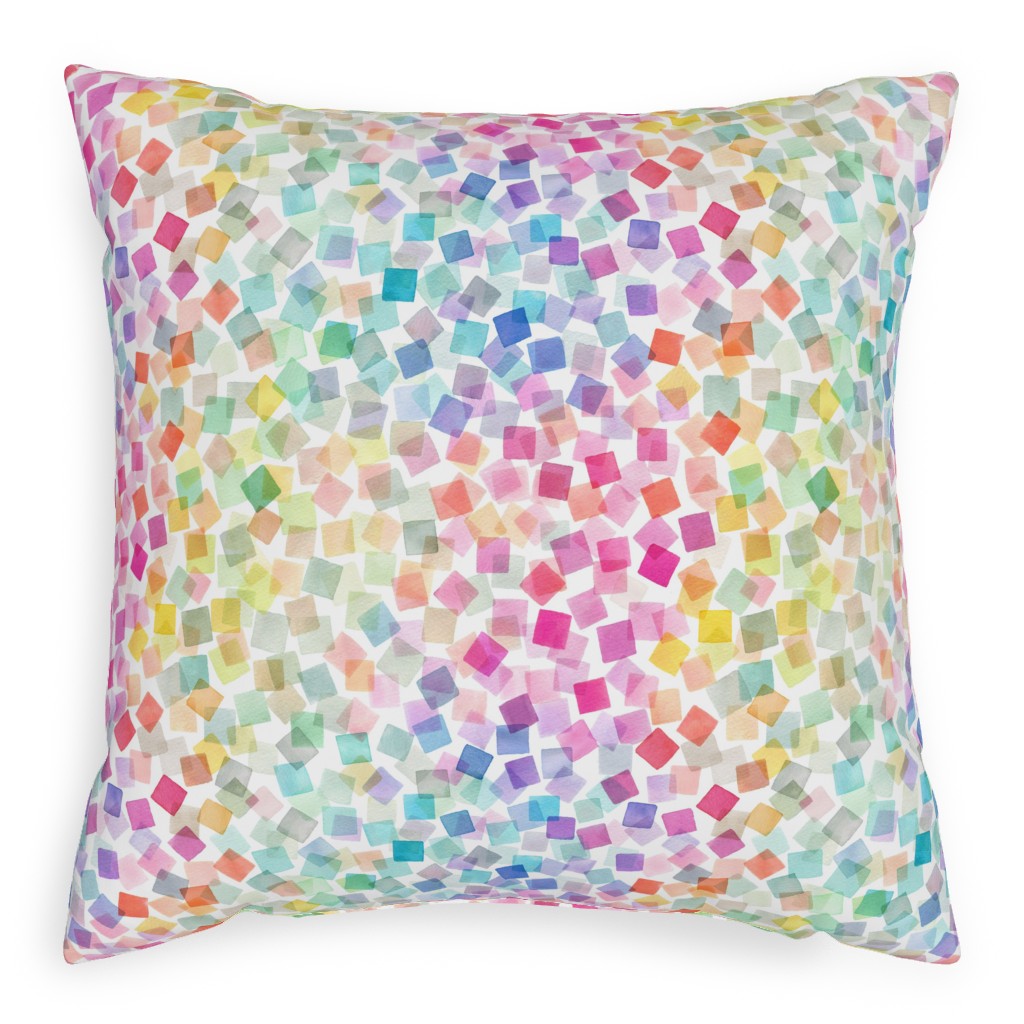 Confetti Party - Multi Pillow, Woven, Beige, 20x20, Single Sided, Multicolor