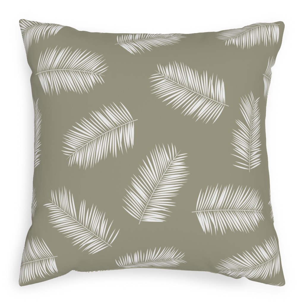 Aloha Hawaii Island Vibes - Green Pillow, Woven, Beige, 20x20, Single Sided, Green, Classic Green