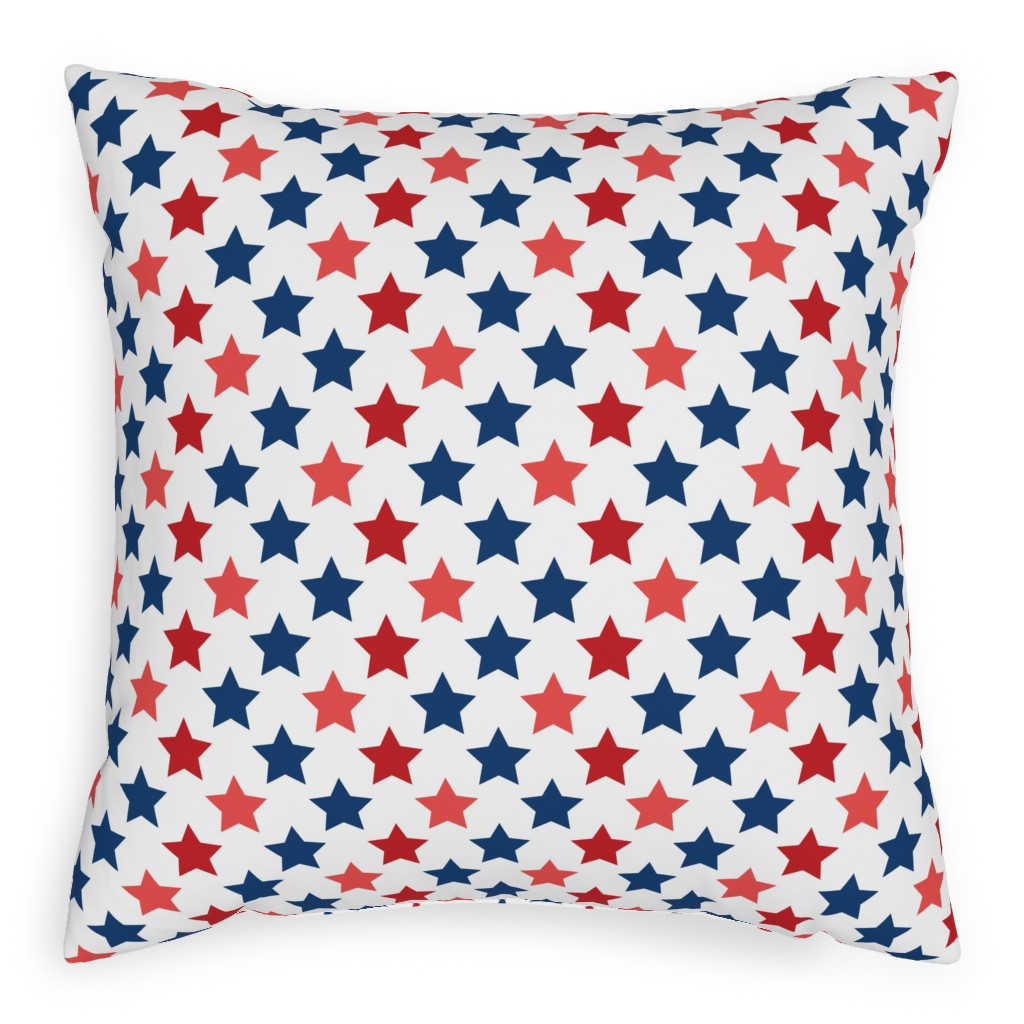 American Stars Pillow, Woven, Beige, 20x20, Single Sided, Multicolor