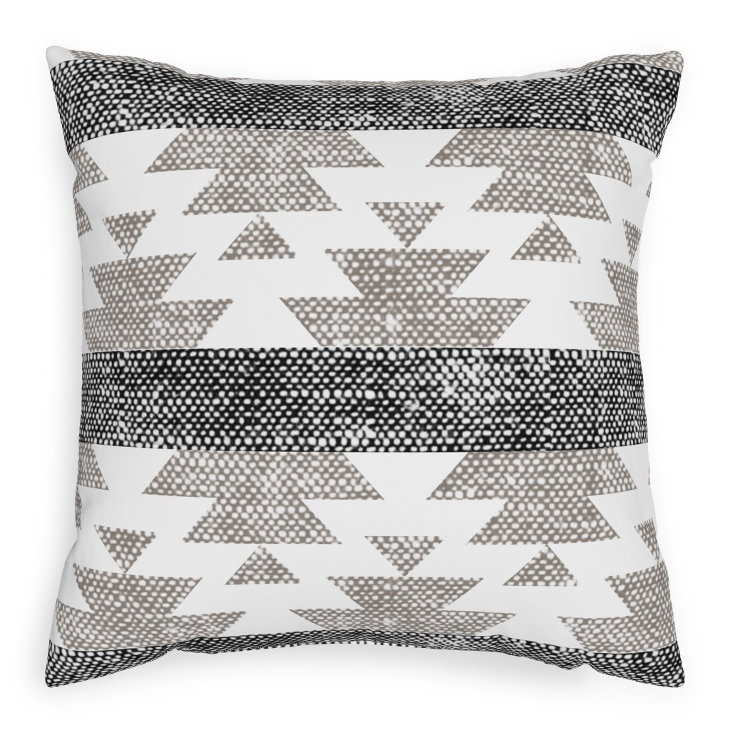 Aztec Woven - Neutral Pillow, Woven, Beige, 20x20, Single Sided, Gray, Gray