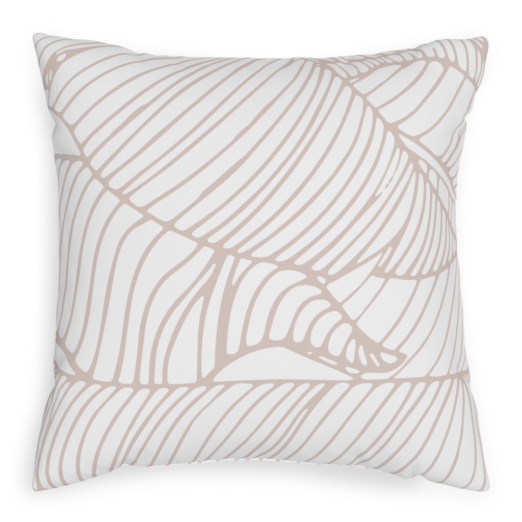 Banana Leaf - Blush Pillow, Woven, Beige, 20x20, Single Sided, Beige