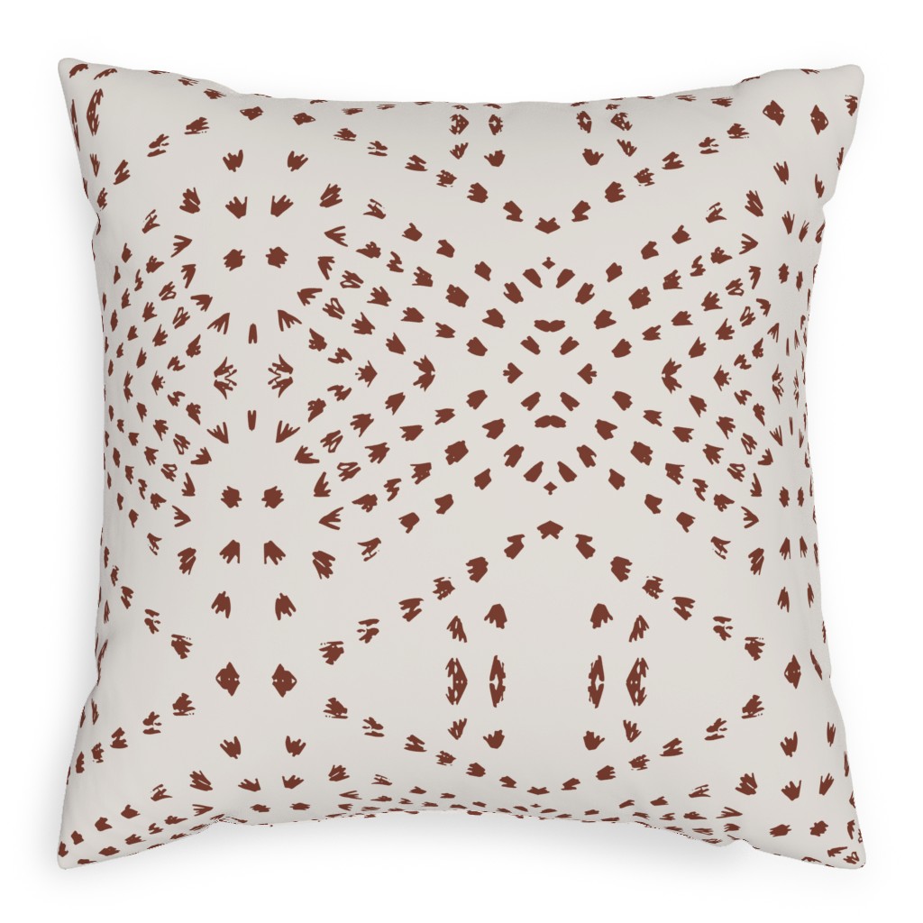 Boho Tile Pillow, Woven, Beige, 20x20, Single Sided, Beige, Sap