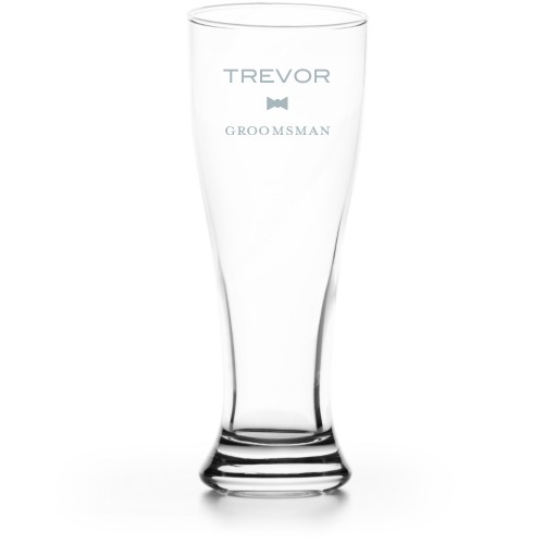 Wedding Party Pilsner Glass, Glass, Pilsner Glass Single Side, None, White