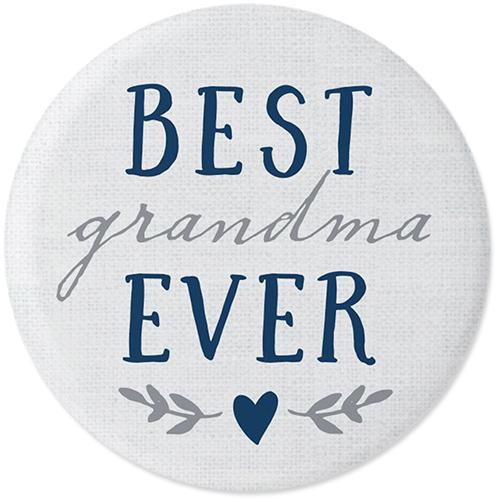 Best Ever Pins, Large Circle, Gray, slate