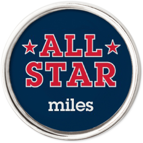 Active All Star Metal Pins, Small Circle, Red