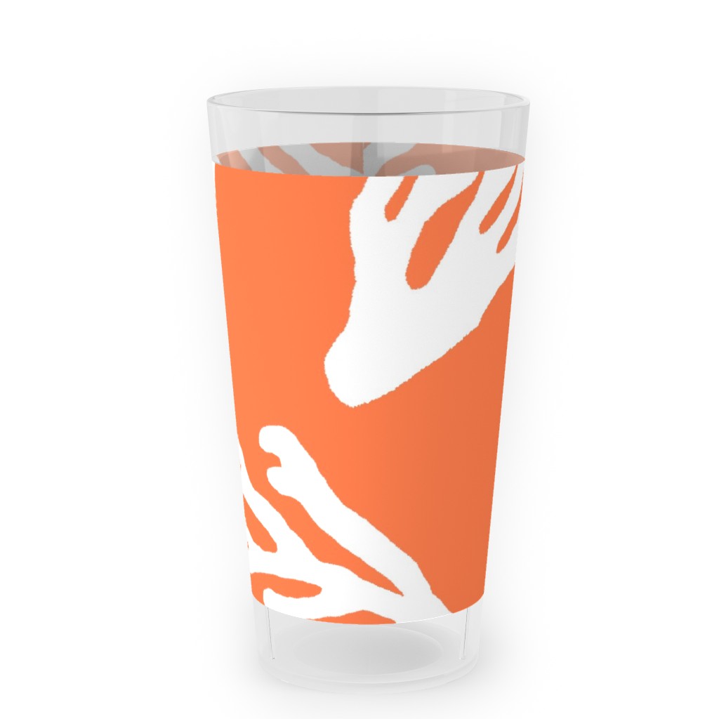 Coral - in Coral Outdoor Pint Glass, Orange