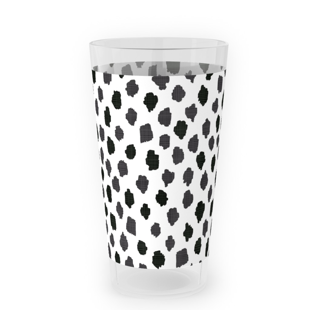 Inky Spots Black and White Outdoor Pint Glass Shutterfly