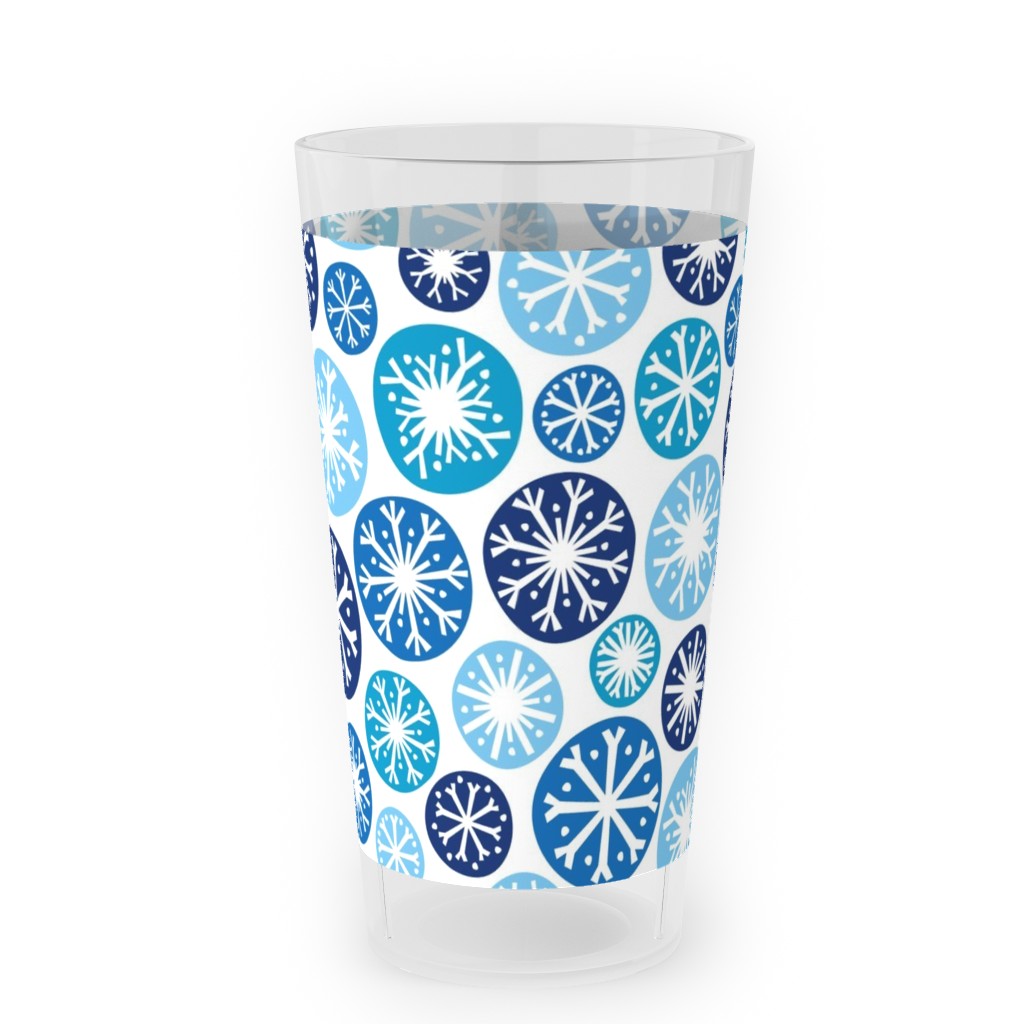 Snow Daze Outdoor Pint Glass, Blue