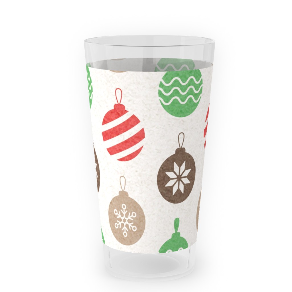 Christmas Ornaments Outdoor Pint Glass, Multicolor