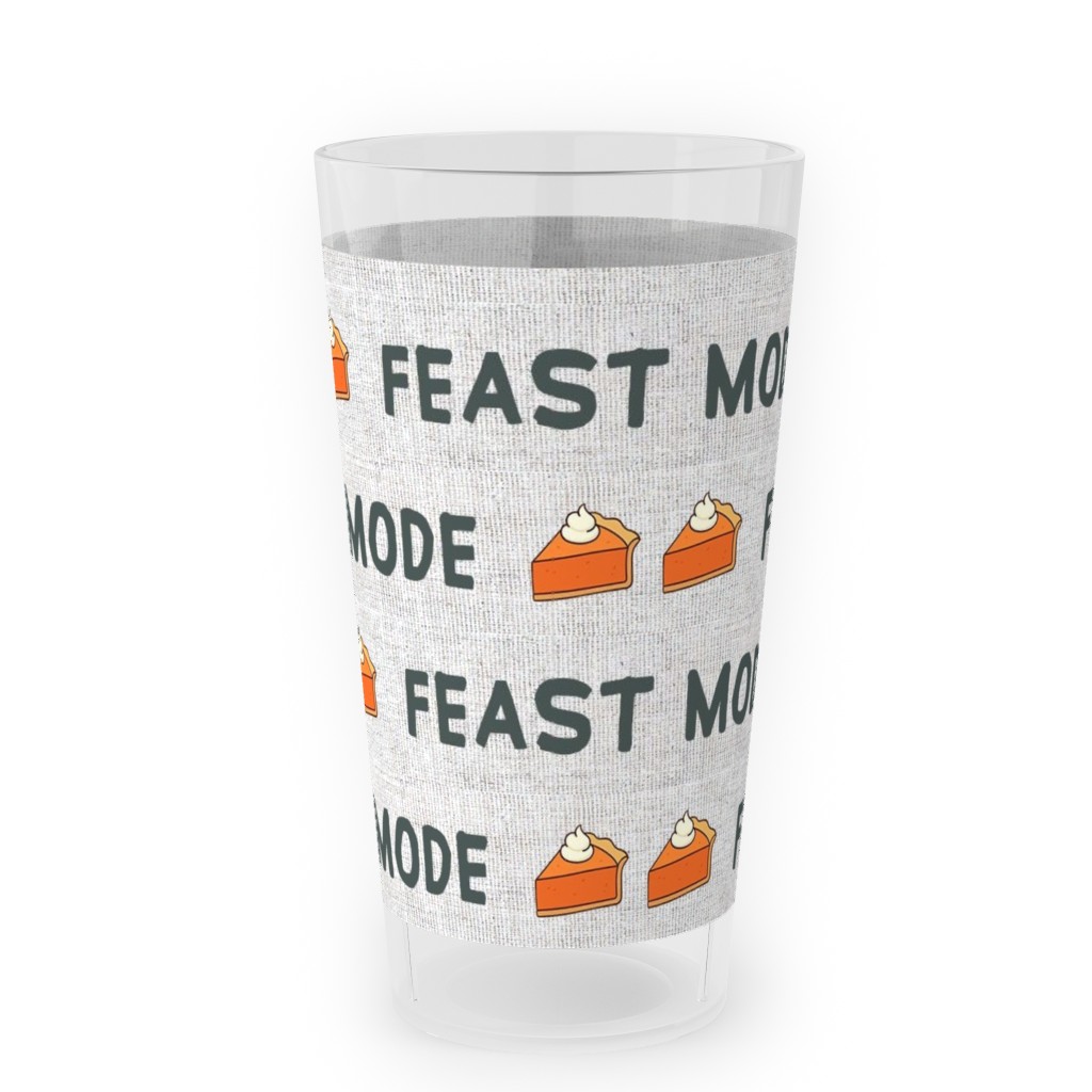 Feast Mode - Nandor Olive Outdoor Pint Glass, Gray