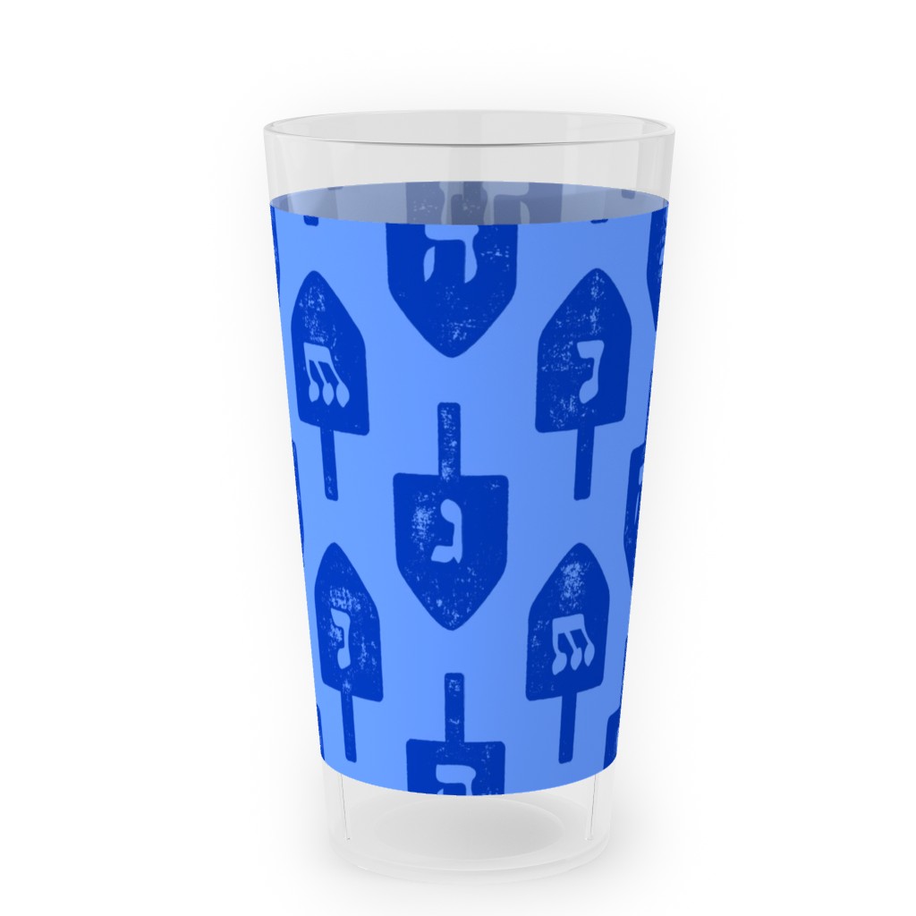 Dreidel Blue Outdoor Pint Glass Shutterfly