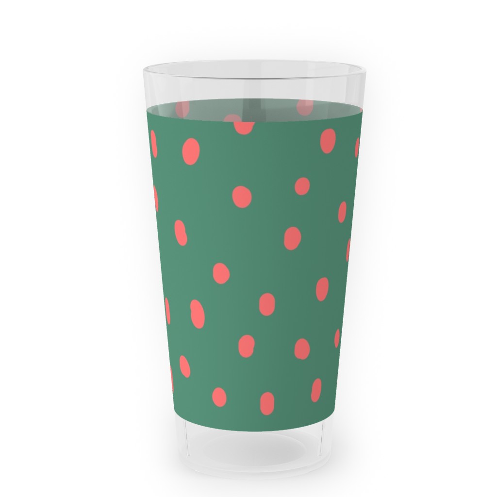 It's Snowing Outdoor Pint Glass, Green