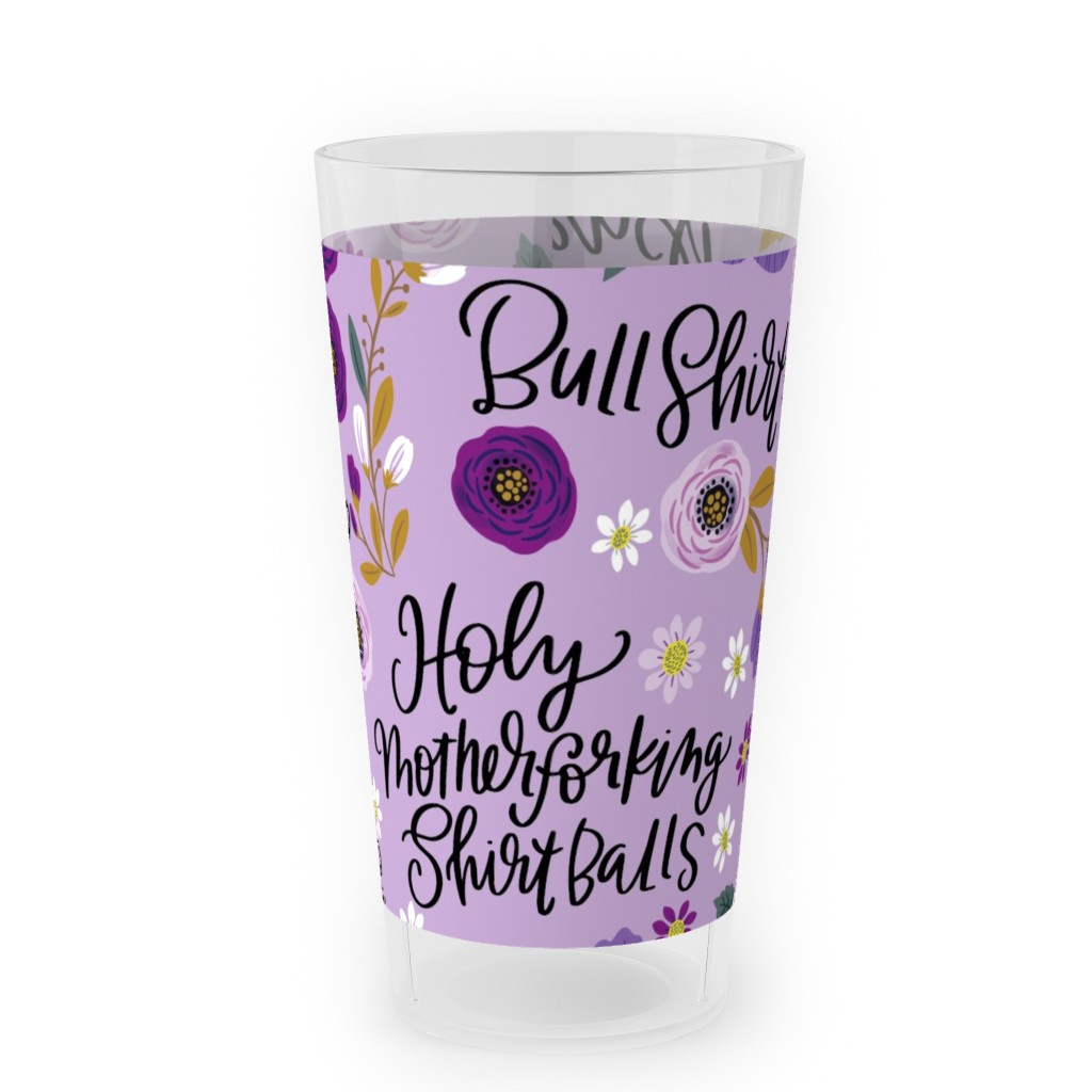 Cute & Not so Sweary - Purple Outdoor Pint Glass, Purple