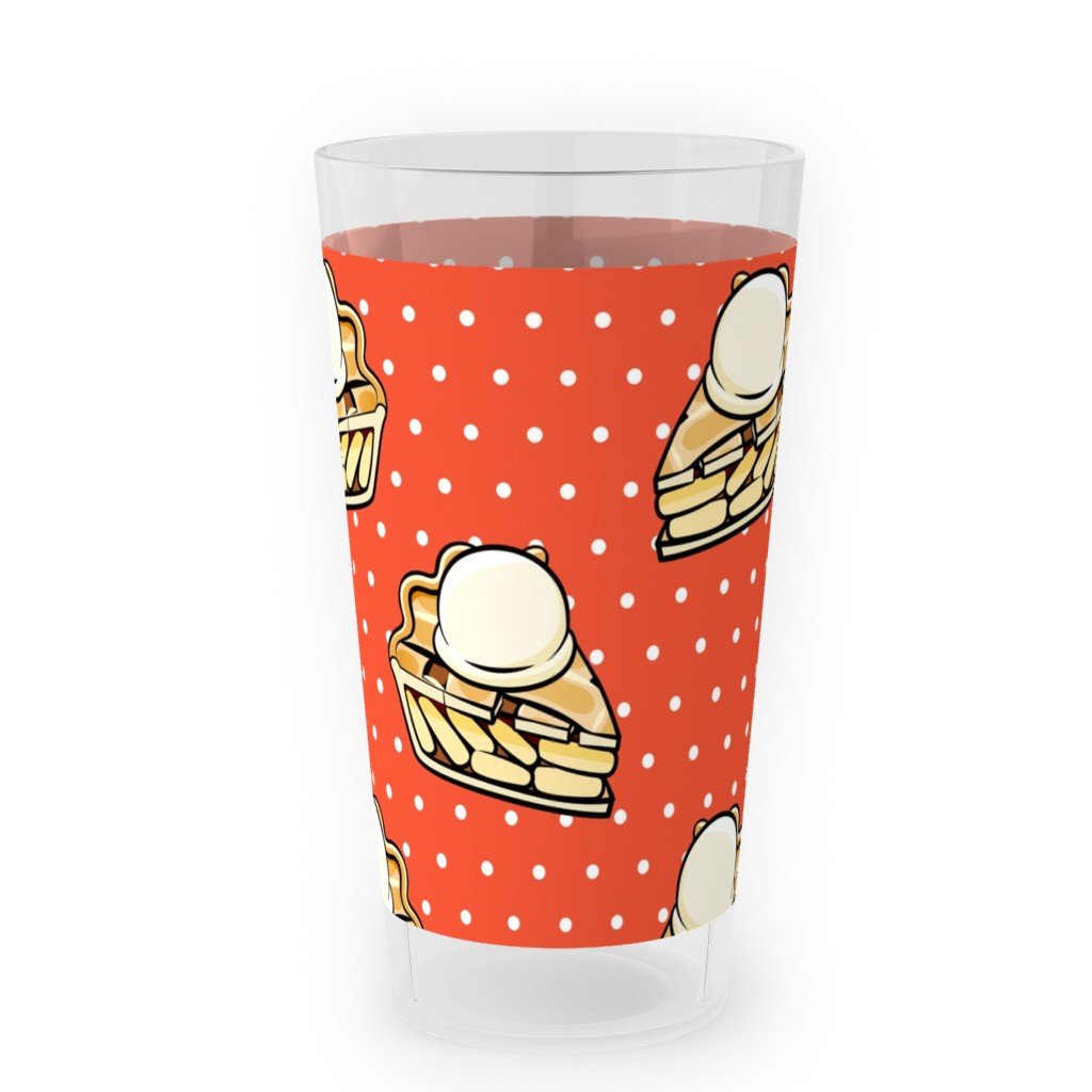 Apple Pie � La Mode - Orange Outdoor Pint Glass, Orange