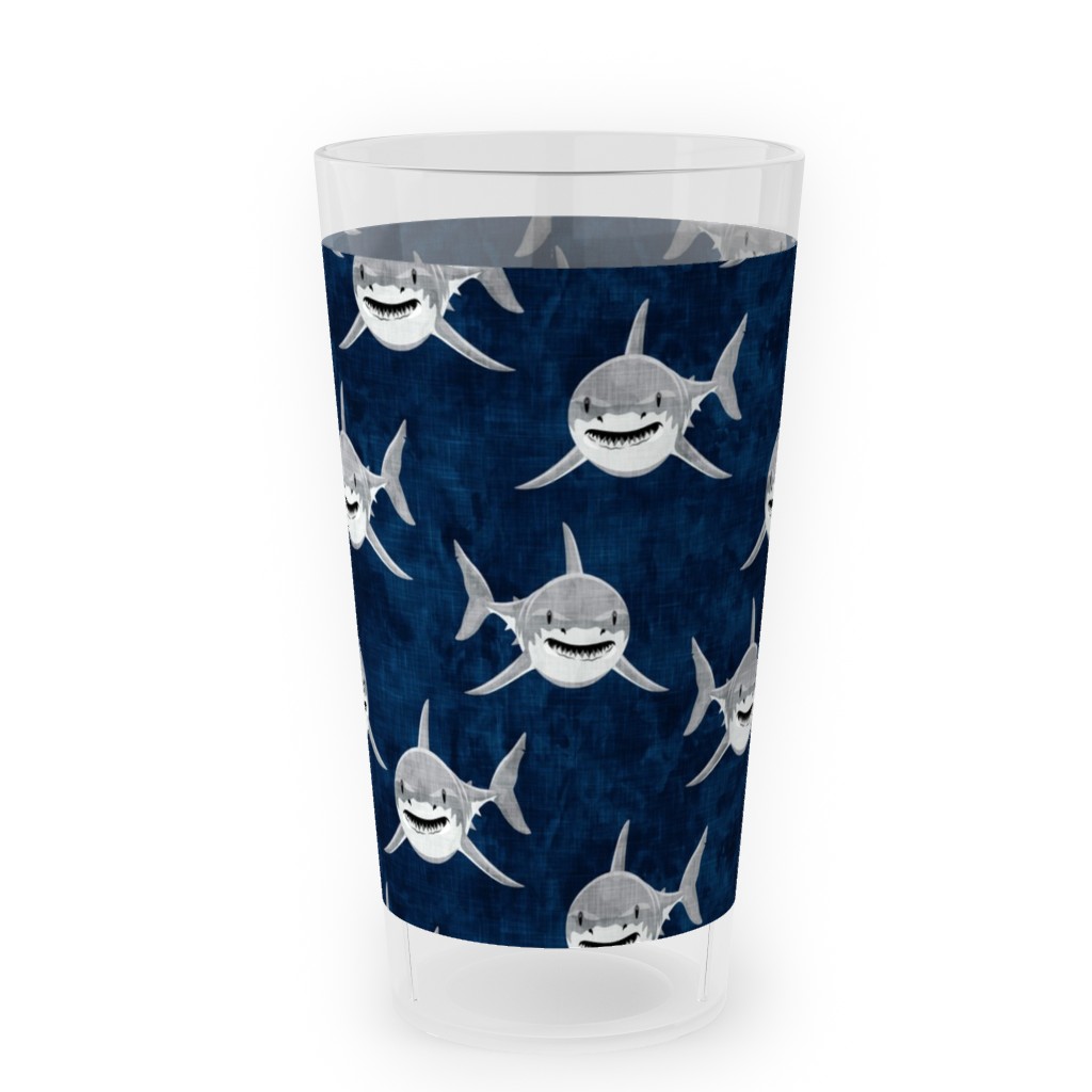 Great White Sharks - Blue Outdoor Pint Glass | Shutterfly