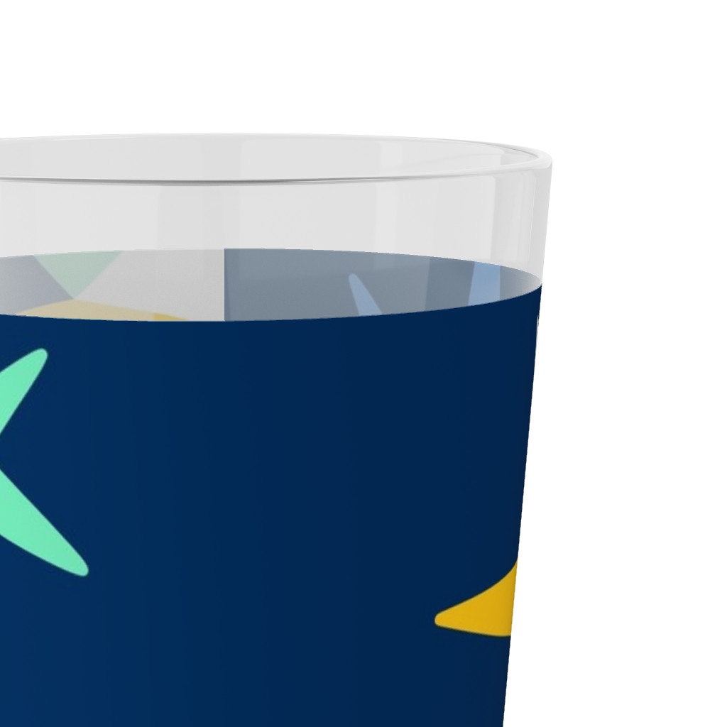Modern Starry Sky Blue Outdoor Pint Glass Shutterfly