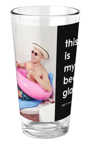 Gallery of One Statement Pint Glass, Printed Pint, Set of 1, Multicolor